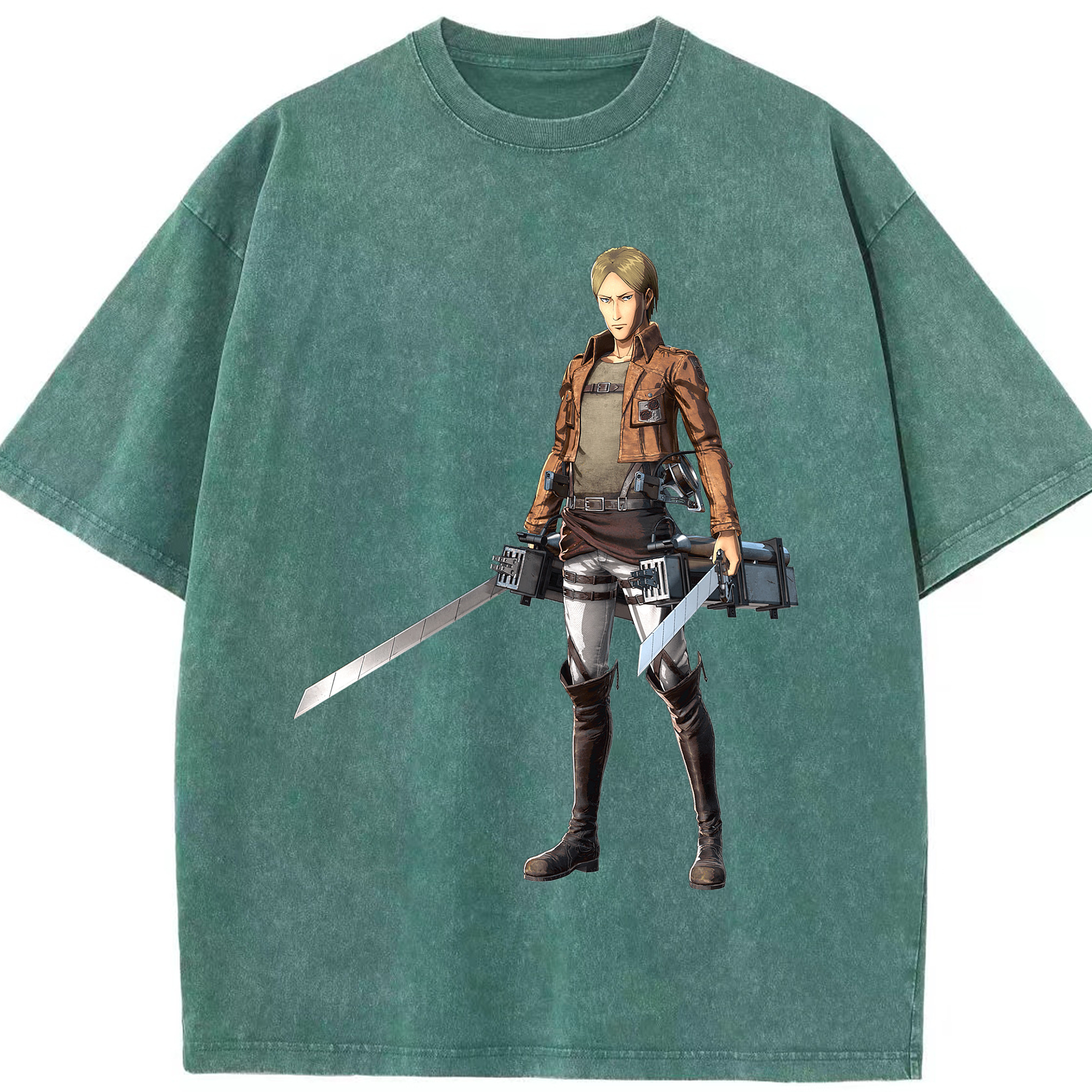 （画像用） 進撃の巨人 Attack on Titan 綿100% ヴィンテージ風 半袖Tシャツ（フロントプリント）